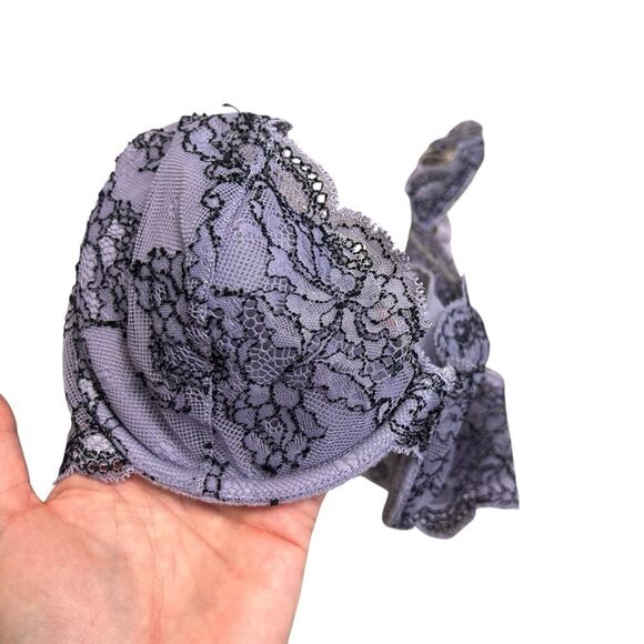 Natori lavender with black lace underwire bra size 34C - Picture 2 of 5